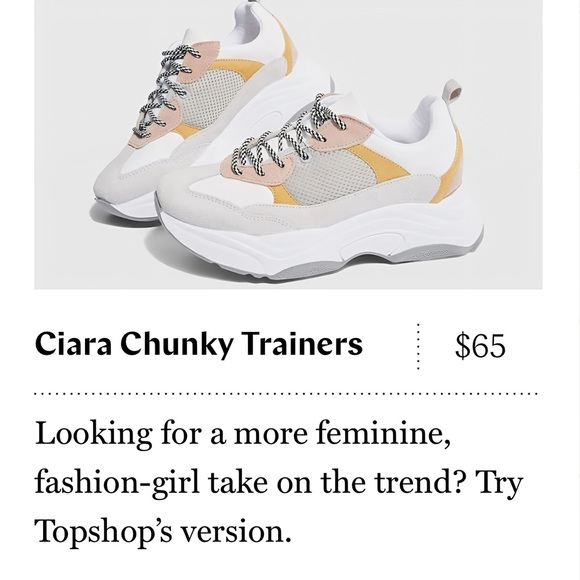 Topshop Ciara Chunky Trainers Multi Sneakers Italy Women's size 9 US /39 Shoes - Picture 11 of 12